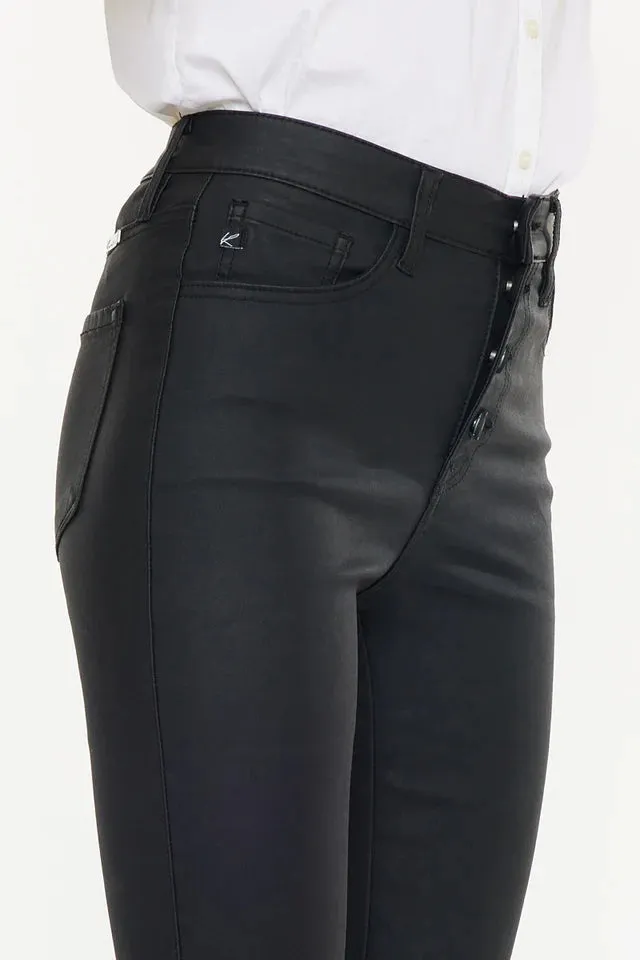 The High Rise Black Faux Leather Jeans