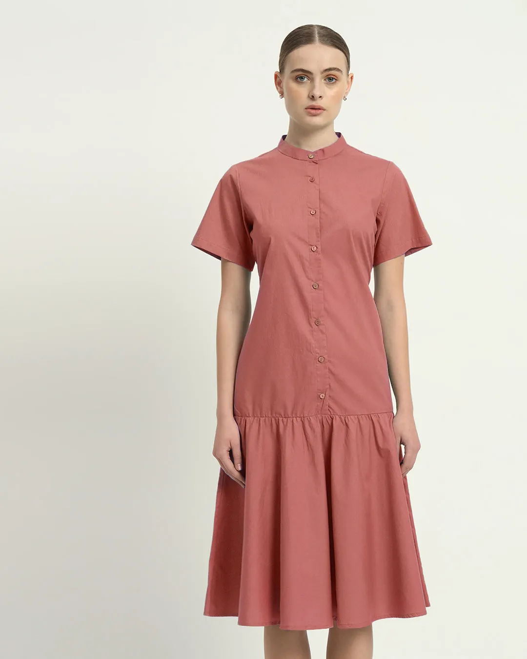 The Melrose  Ivory Pink Cotton Dress