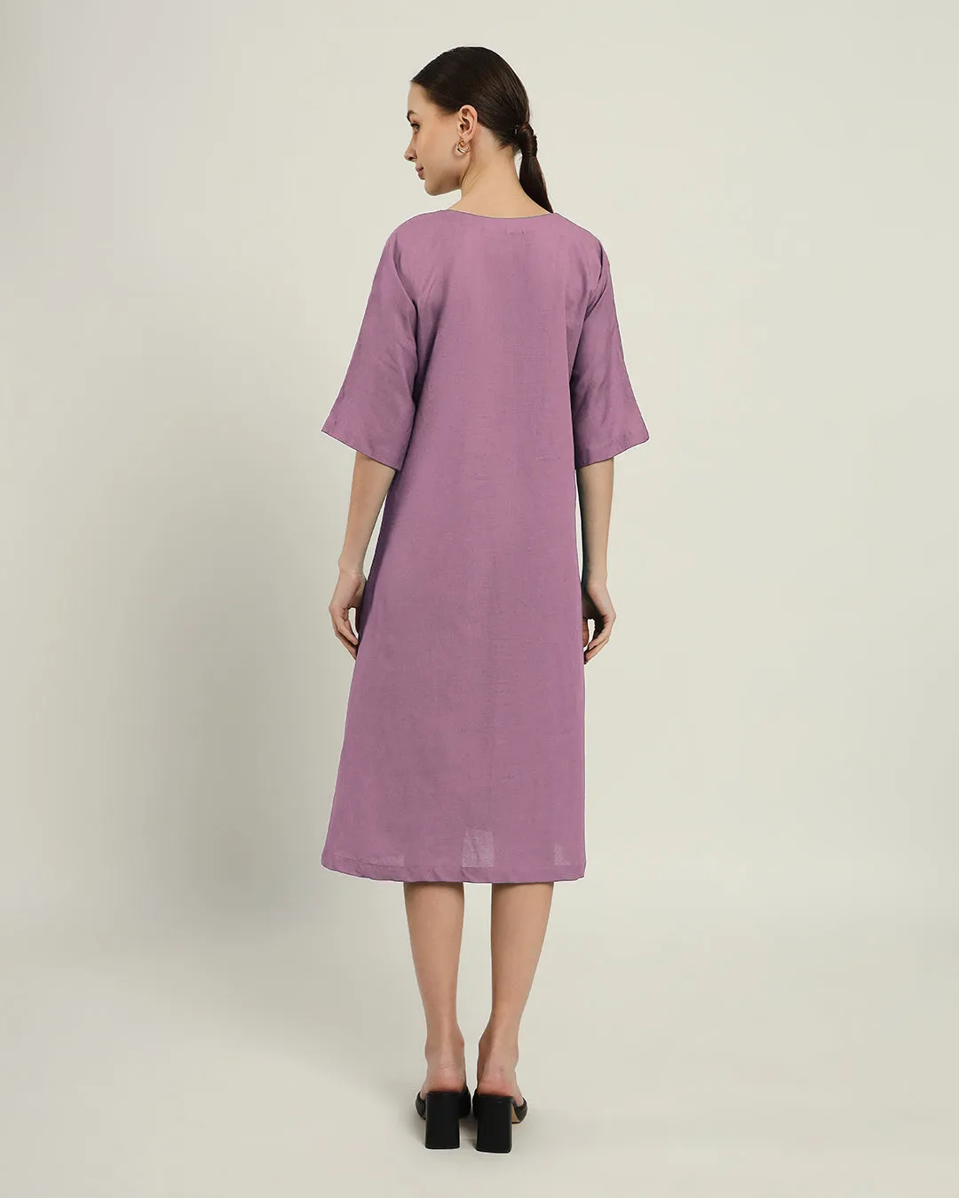 The Mildura Purple Swirl Cotton Dress
