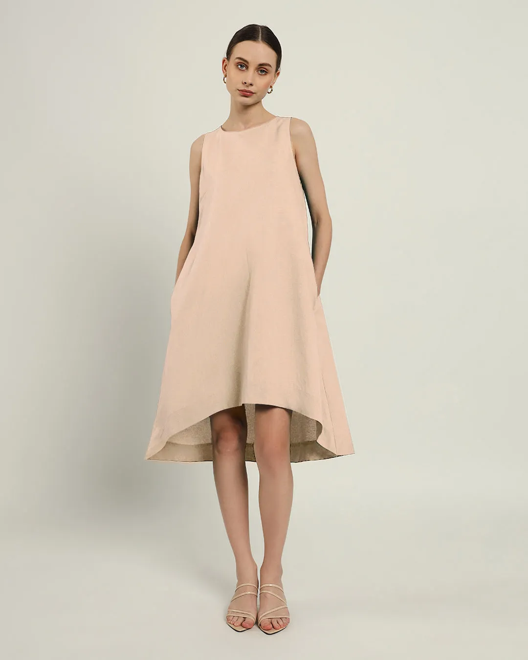 The Odesa Daisy Bisque Linen Dress