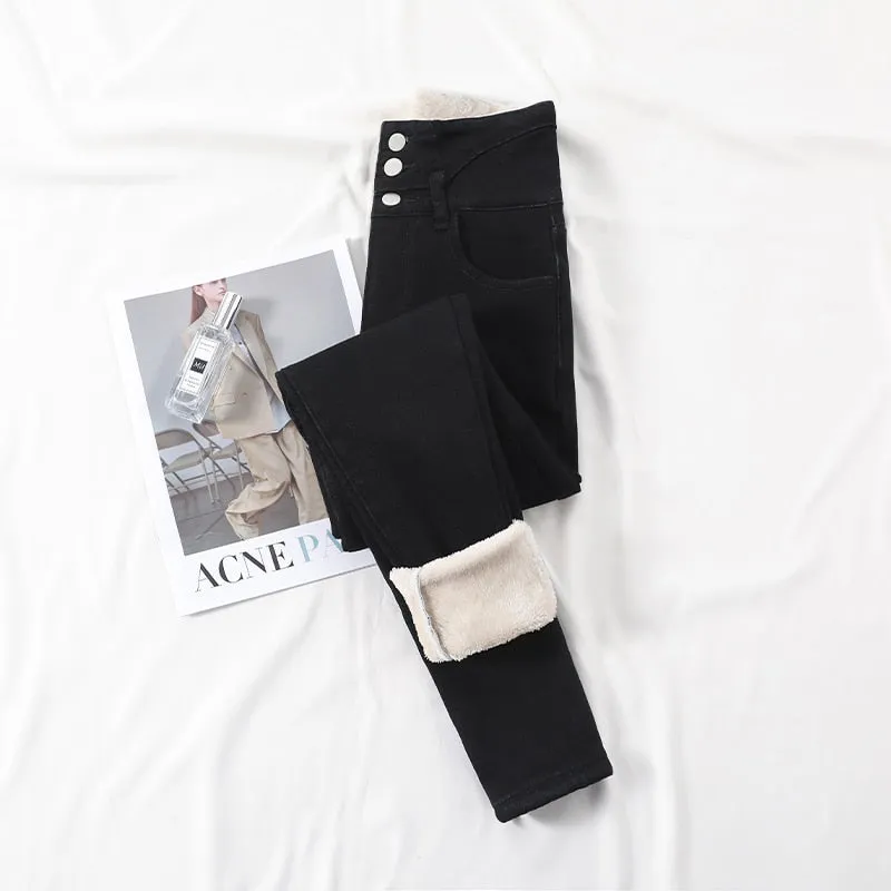 Thick Velvet Women Jeans