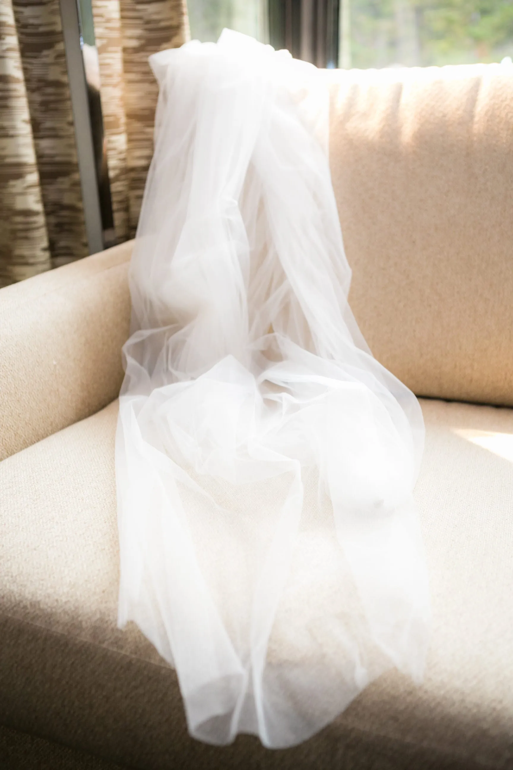 Thin Bridal Scarf   Matching Wedding Veil | Cool Modern Bride