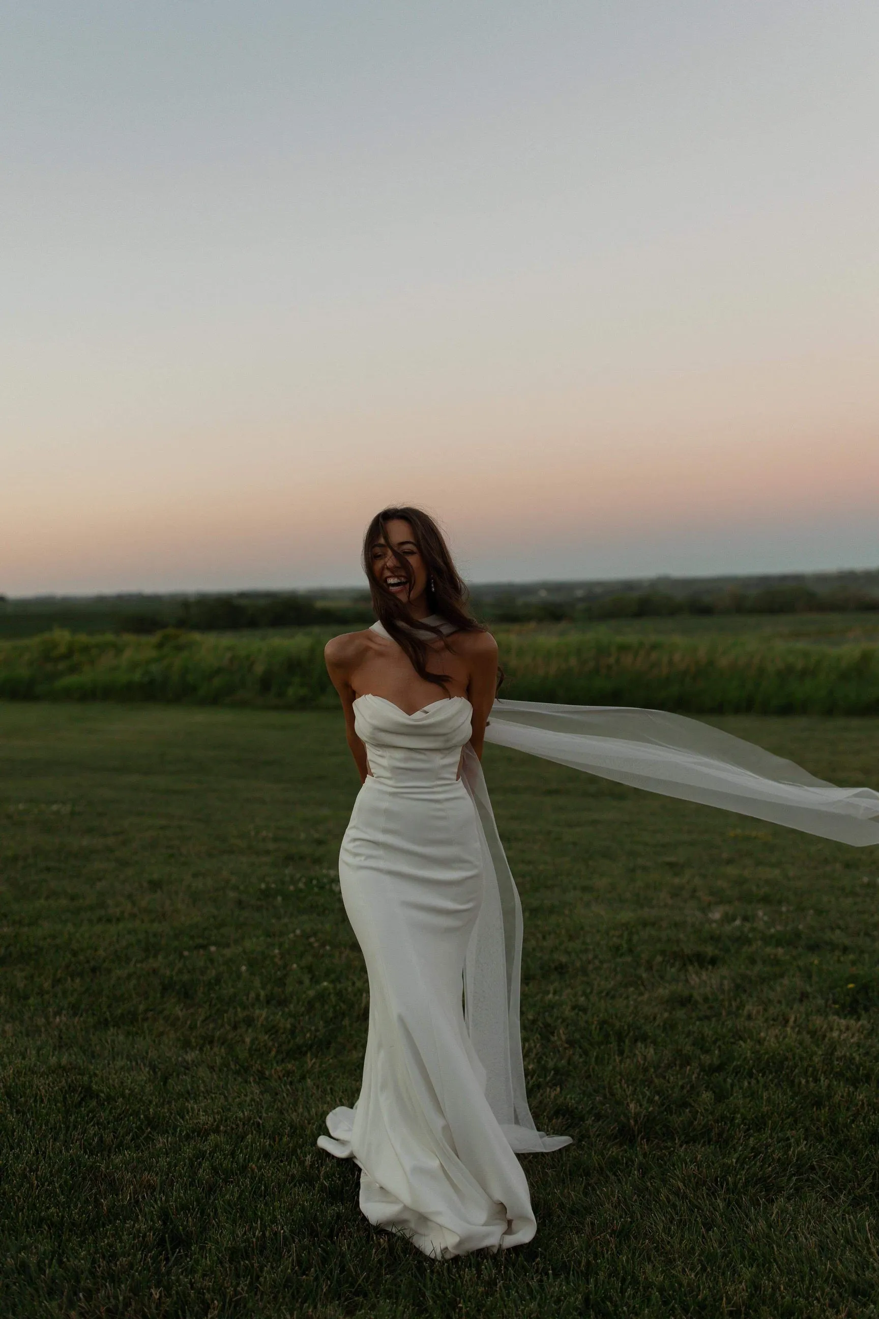 Thin Bridal Scarf   Matching Wedding Veil | Cool Modern Bride