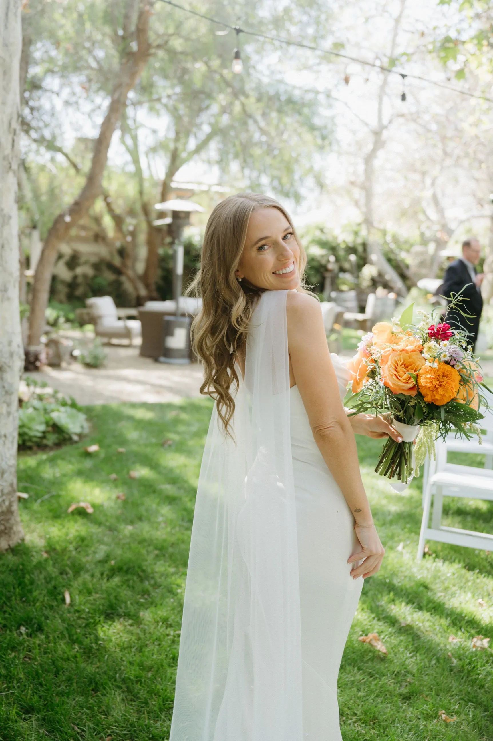 Thin Bridal Scarf   Matching Wedding Veil | Cool Modern Bride