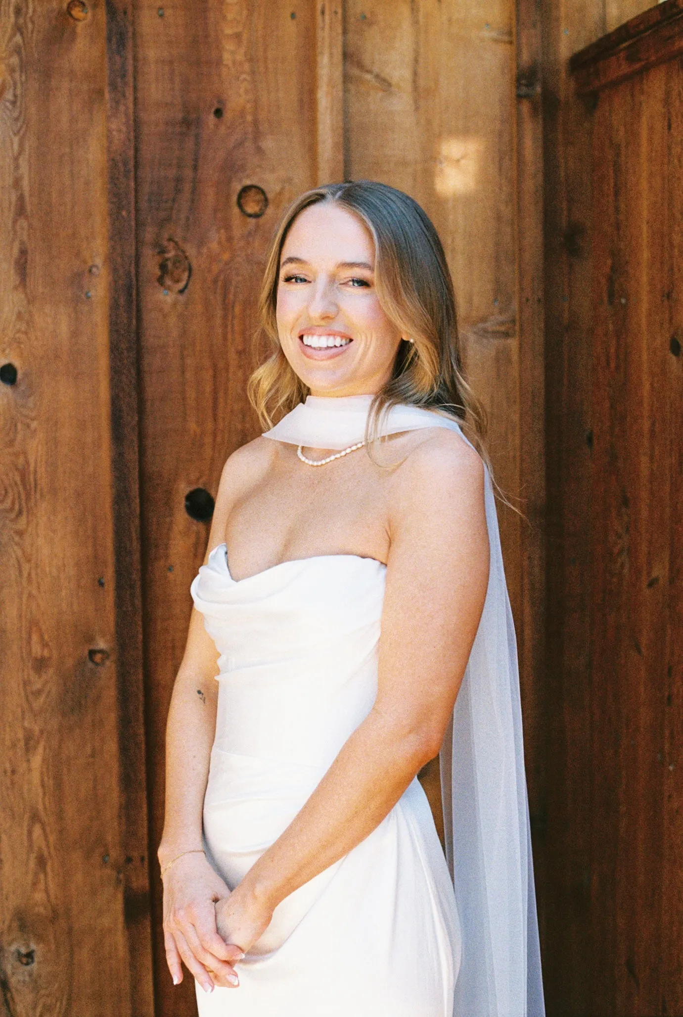 Thin Bridal Scarf   Matching Wedding Veil | Cool Modern Bride