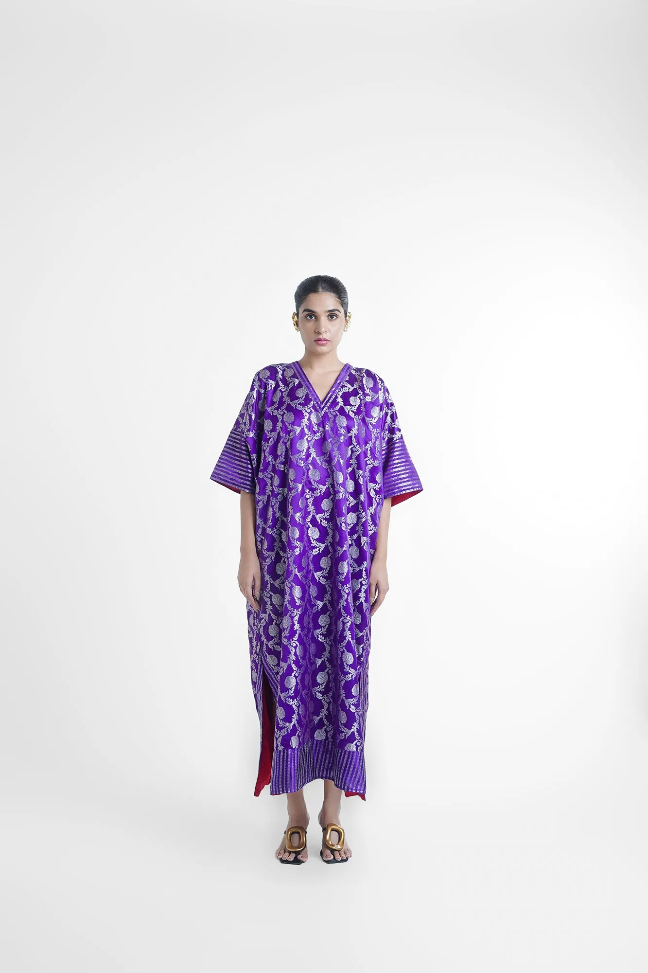 Varga Kaftan Dress In Purple