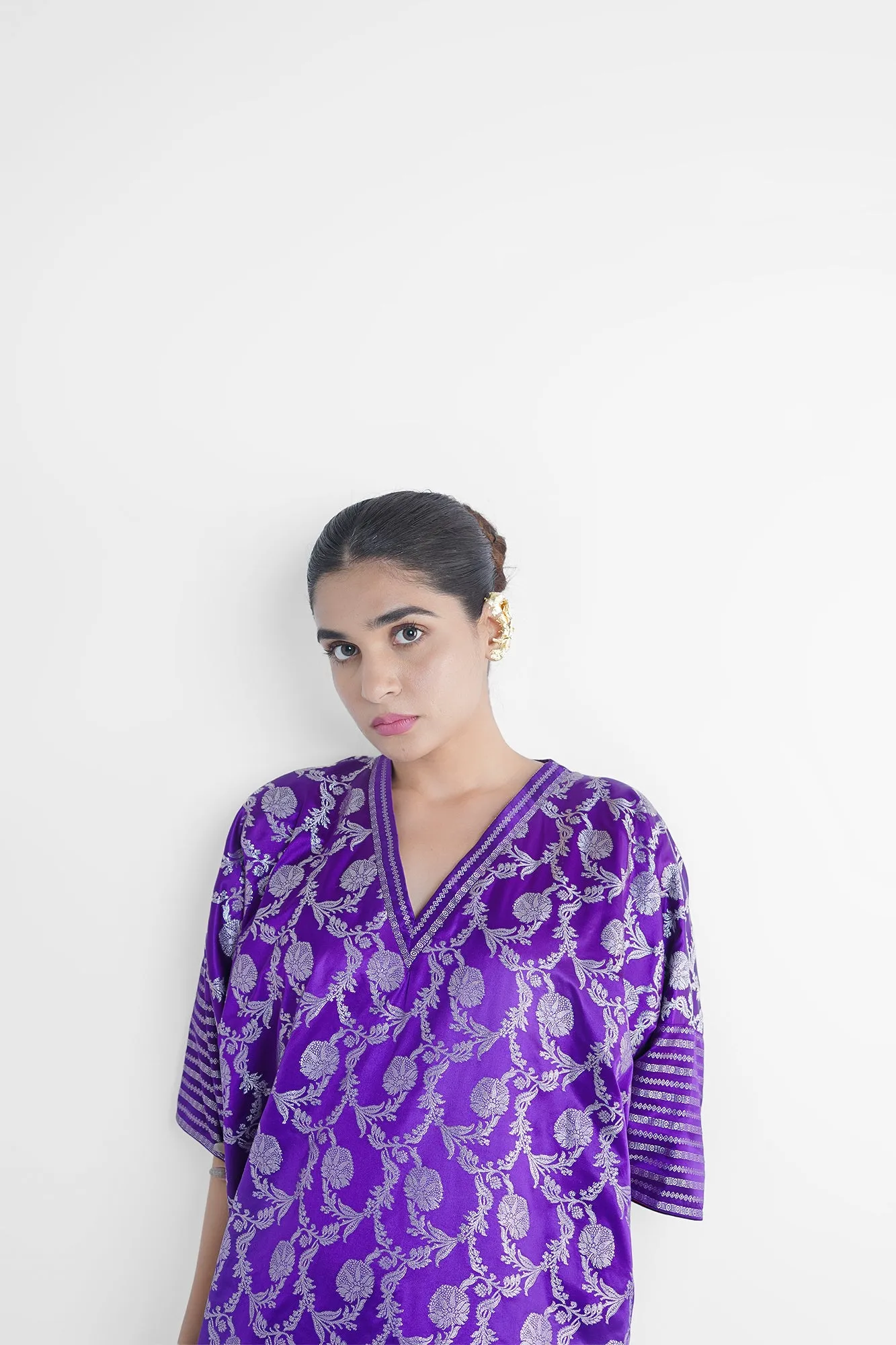 Varga Kaftan Dress In Purple