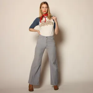 Vintage 70's LEE Dusty Blue Corduroy Bell Bottoms