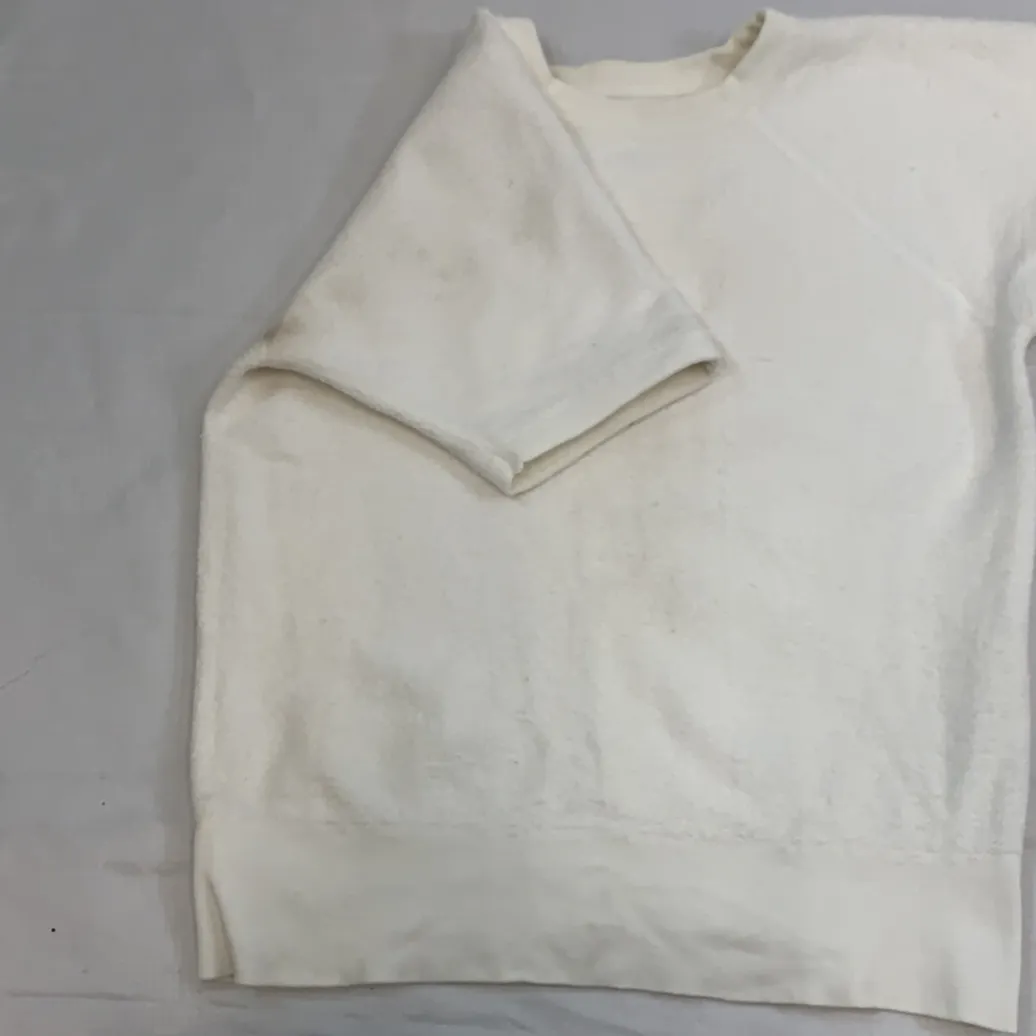 Vintage Cream Short Sleeve Sweater