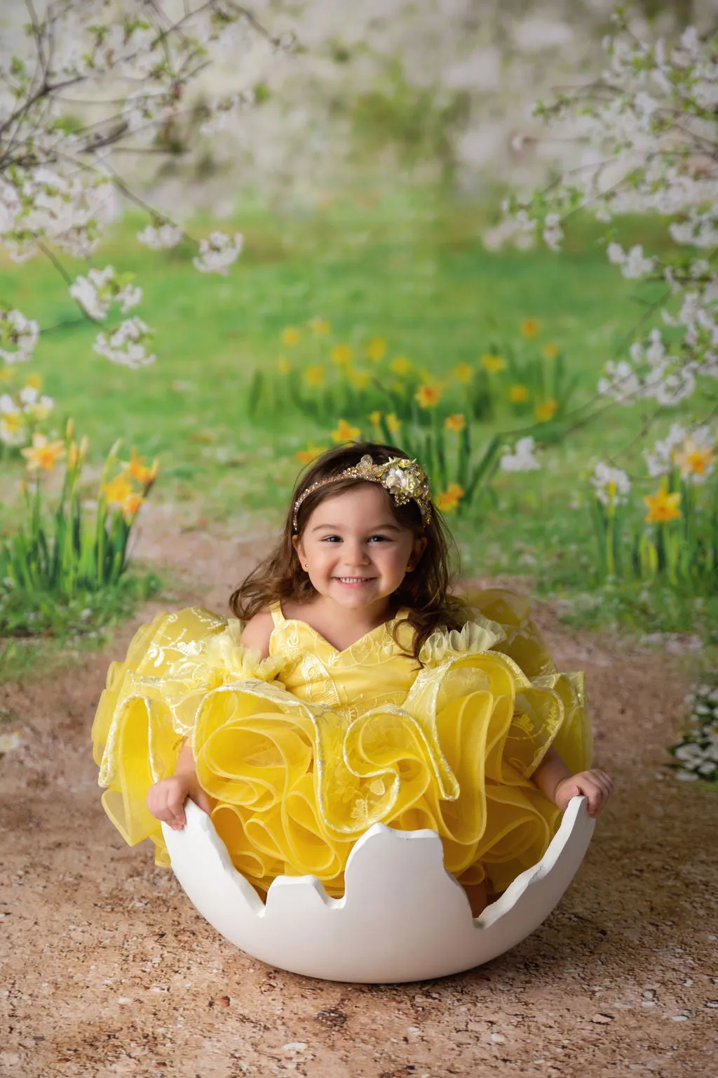Wendy - off shoulder Petal  Length Dress (2 Year-Petite 3 Year)