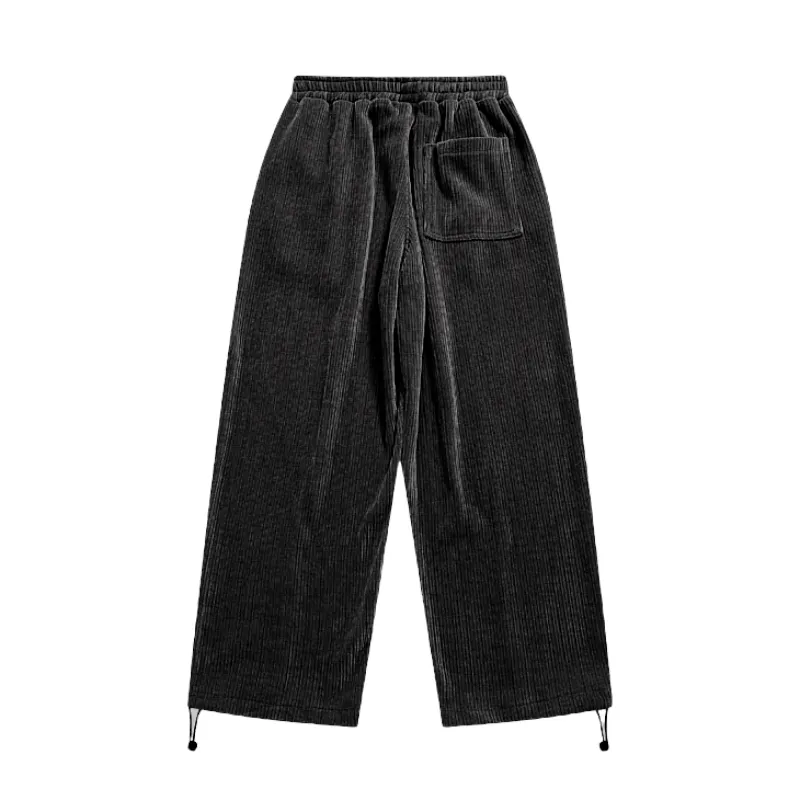 Wide leg corduroy pant with belt