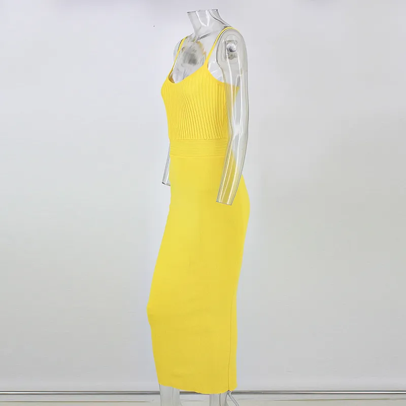 Women's Casual Polyester Knitted Slim Long Dress