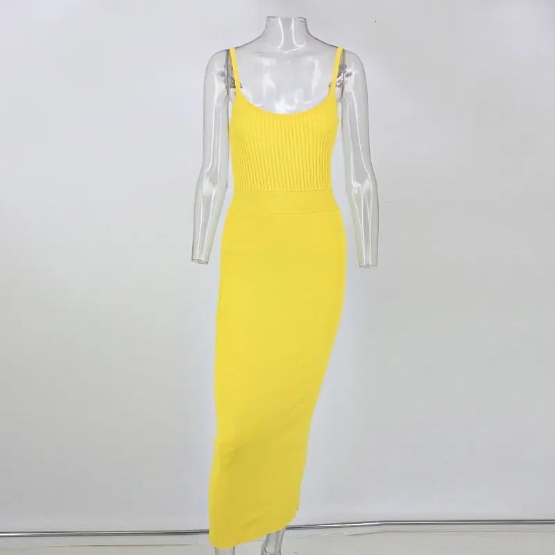 Women's Casual Polyester Knitted Slim Long Dress