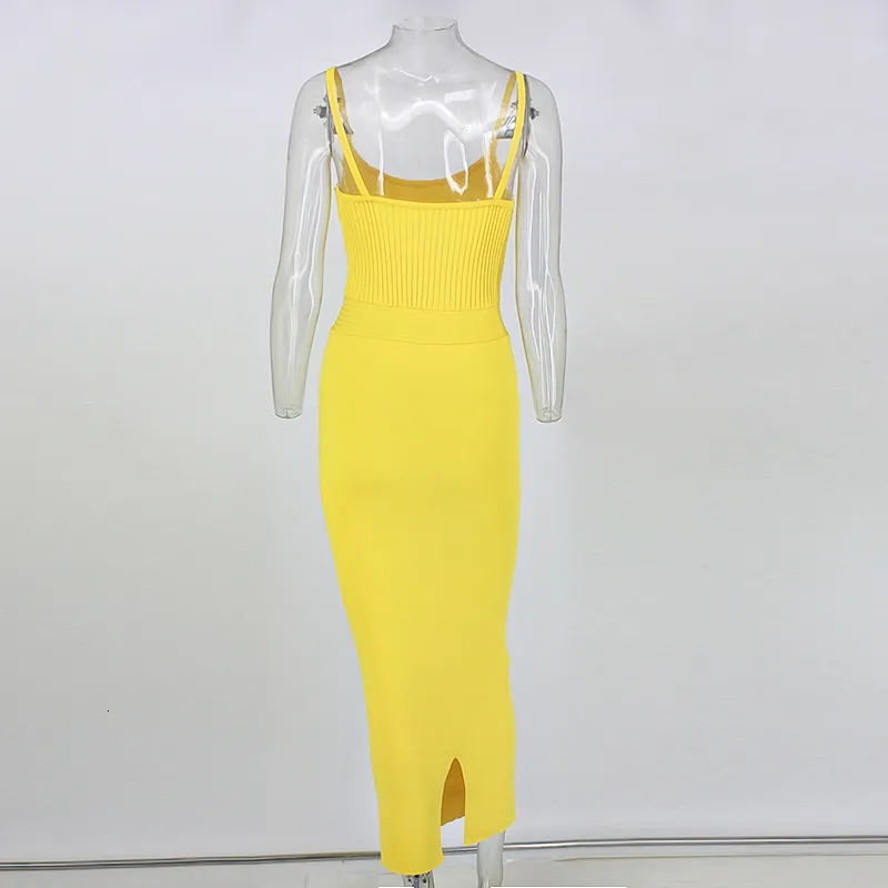 Women's Casual Polyester Knitted Slim Long Dress