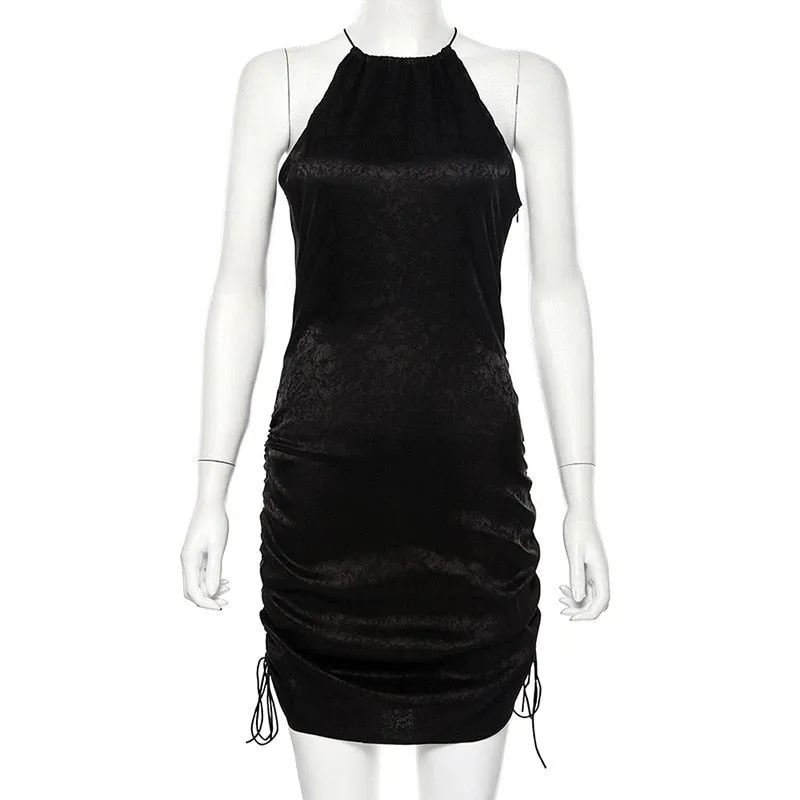 Women's Casual Ruched Mini Dress