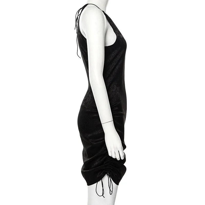Women's Casual Ruched Mini Dress