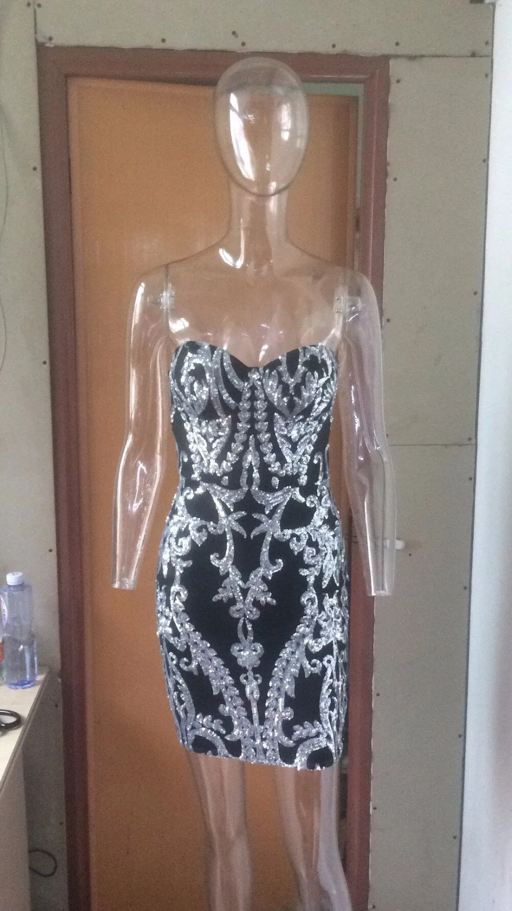 Women's Off-Shoulder Sequin Dress