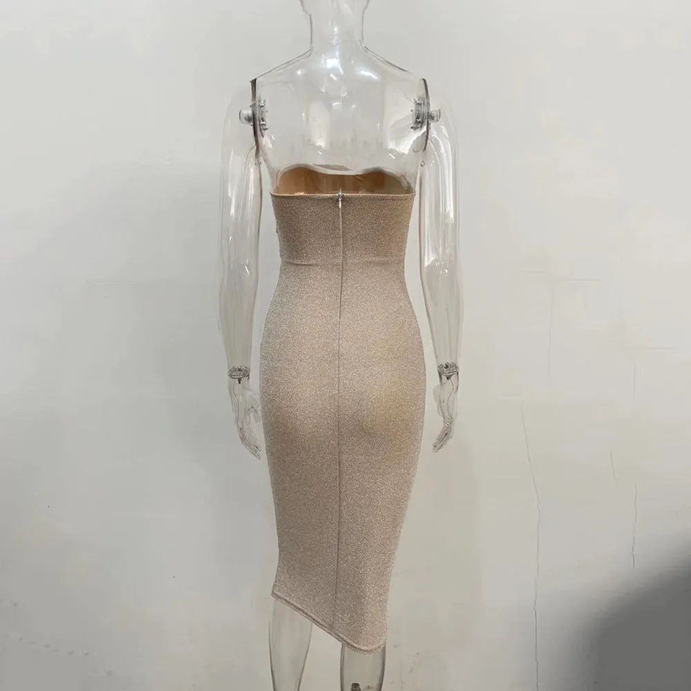 Women's Sheath Off-Shoulder Midi A-Line Dress