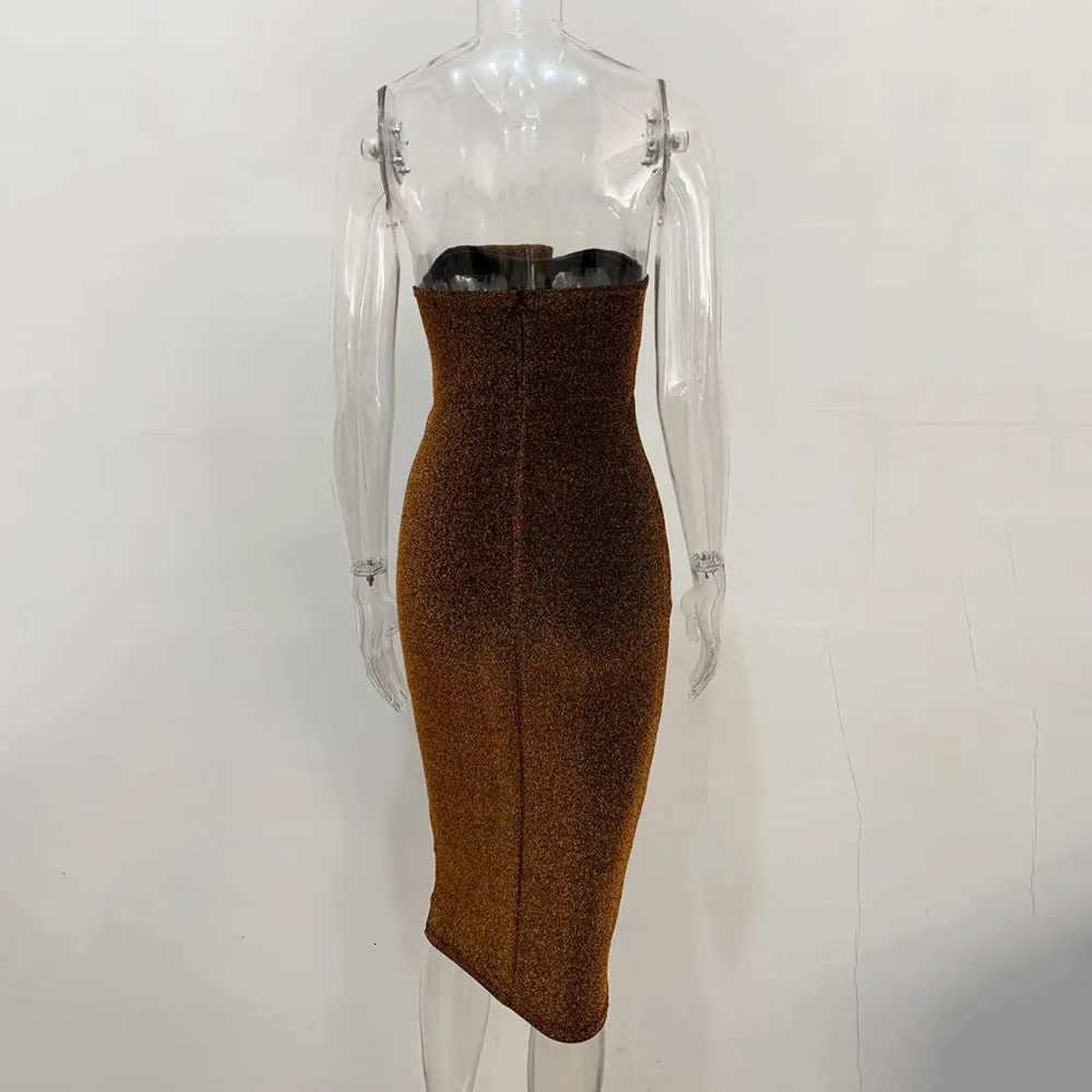 Women's Sheath Off-Shoulder Midi A-Line Dress