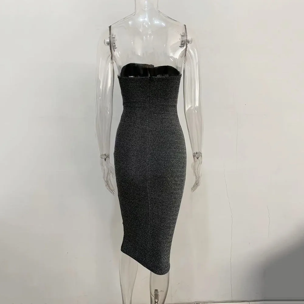 Women's Sheath Off-Shoulder Midi A-Line Dress