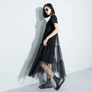 Women's Spring O-Neck Short-Sleeved Dress