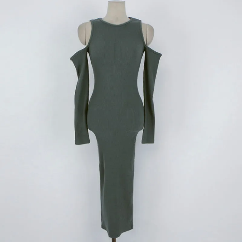 Women's Spring/Autumn Sweater Sheath Long Dress