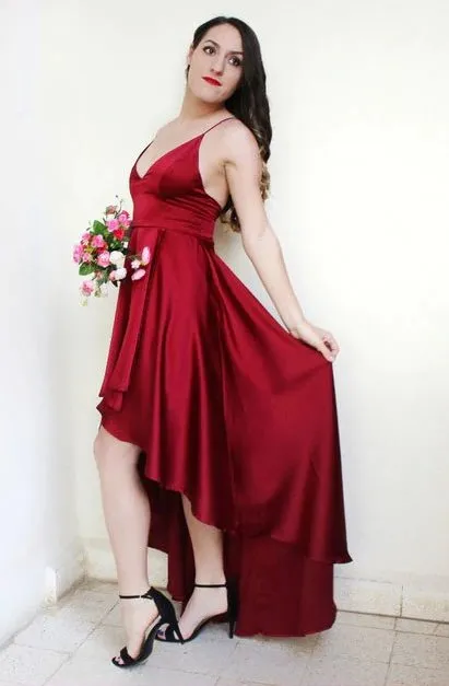 Women's Summer Asymmetrical Deep V-Neck Crisscross Backless Maxi Dress