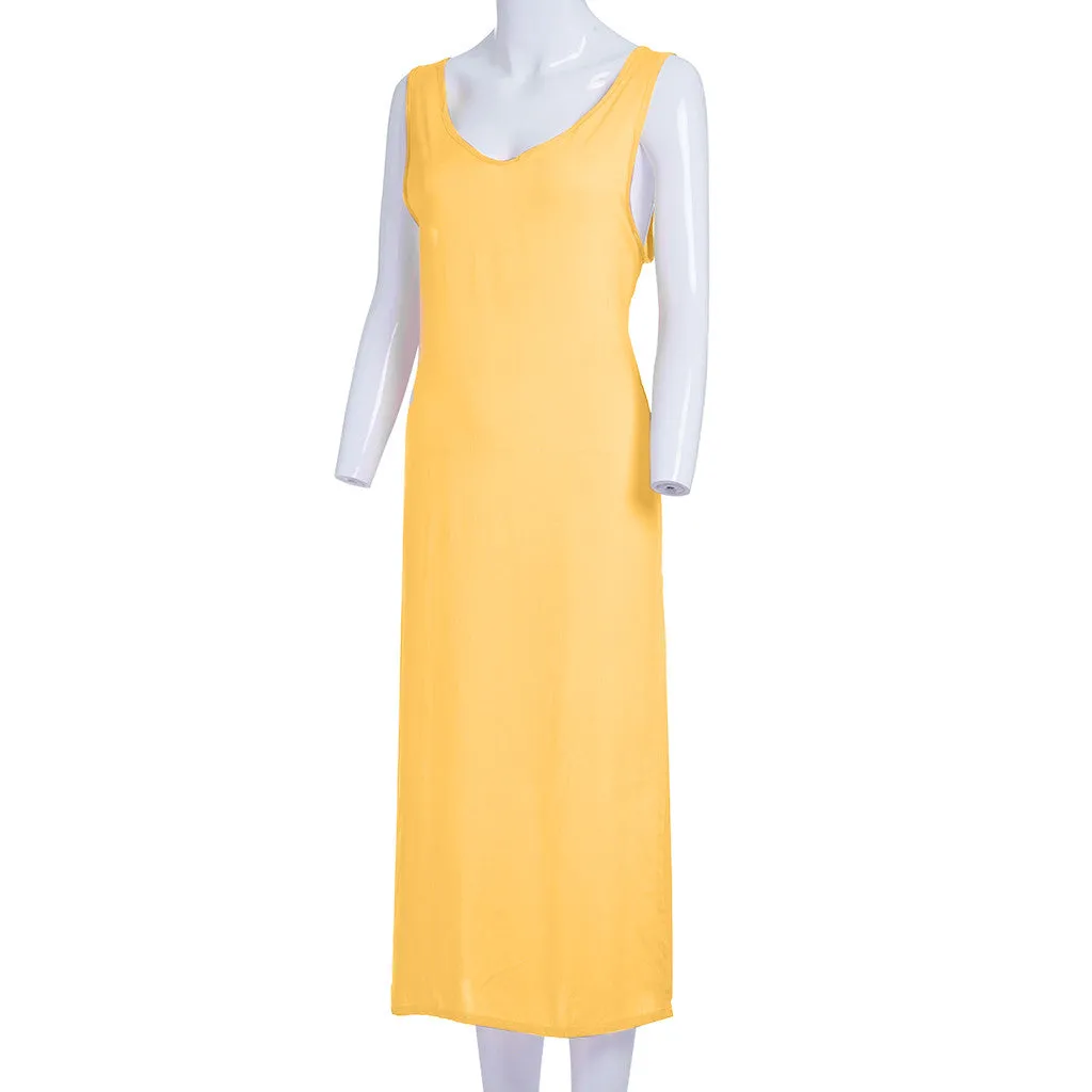 Women's Summer Beach Sleeveless Long Dress