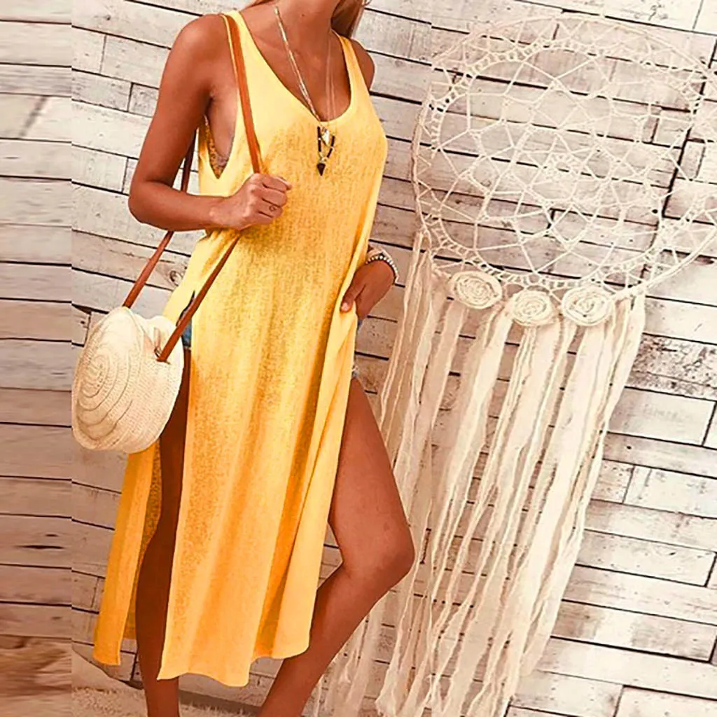 Women's Summer Beach Sleeveless Long Dress