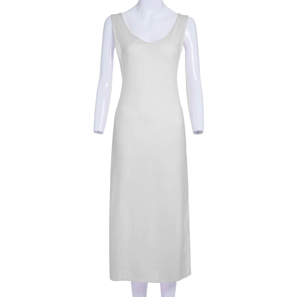 Women's Summer Beach Sleeveless Long Dress