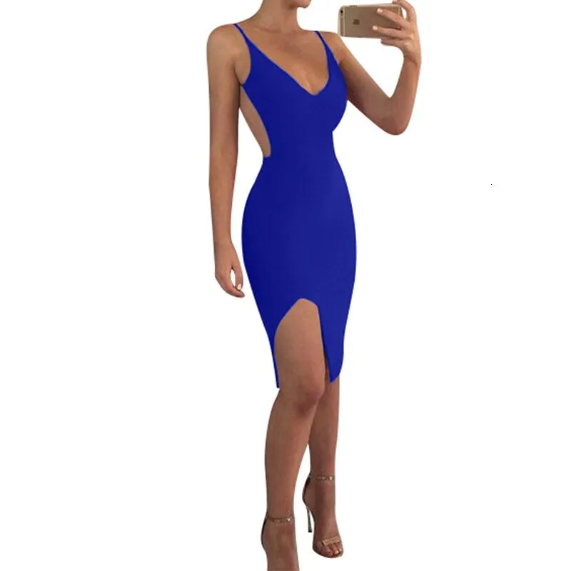 Women's Summer Casual Backless Sheath Mini Dress