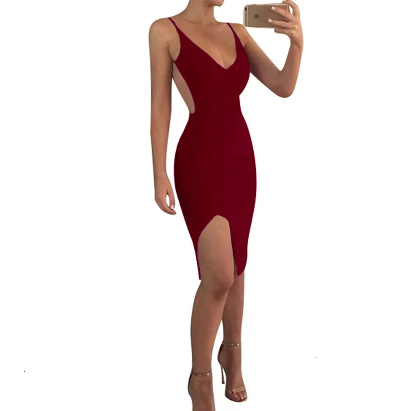 Women's Summer Casual Backless Sheath Mini Dress
