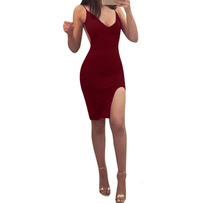 Women's Summer Casual Backless Sheath Mini Dress