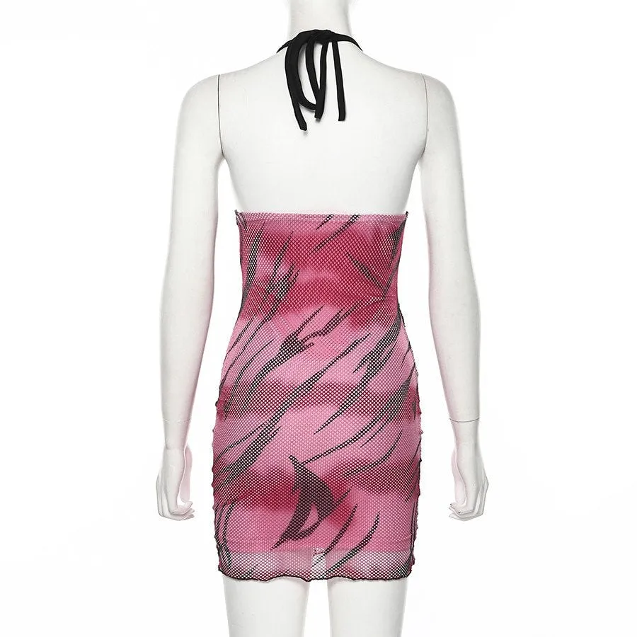 Women's Summer Casual Mesh Sleeveless Mini Dress