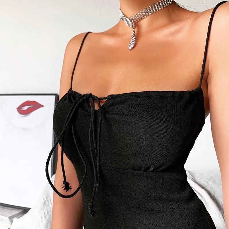Women's Summer Cotton Sleeveless Skinny Elastic Dress