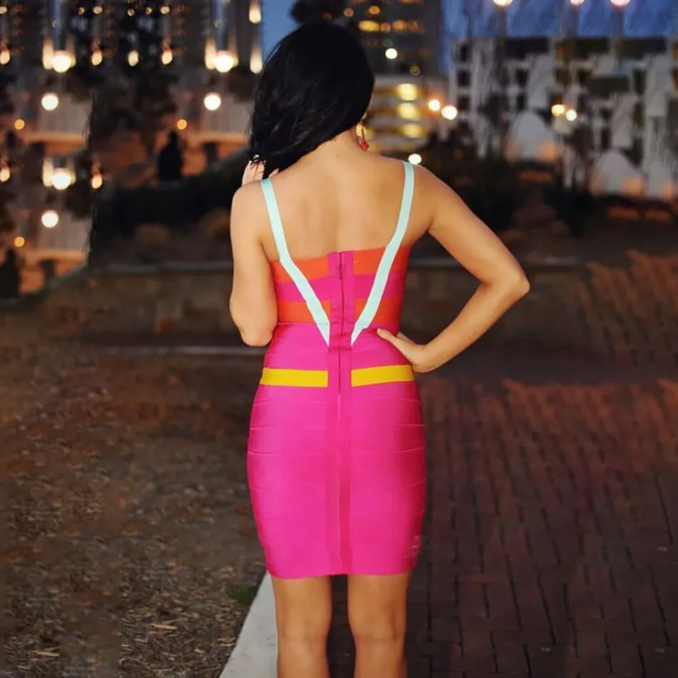 Women's Summer Sheath V-Neck Polyester Dress