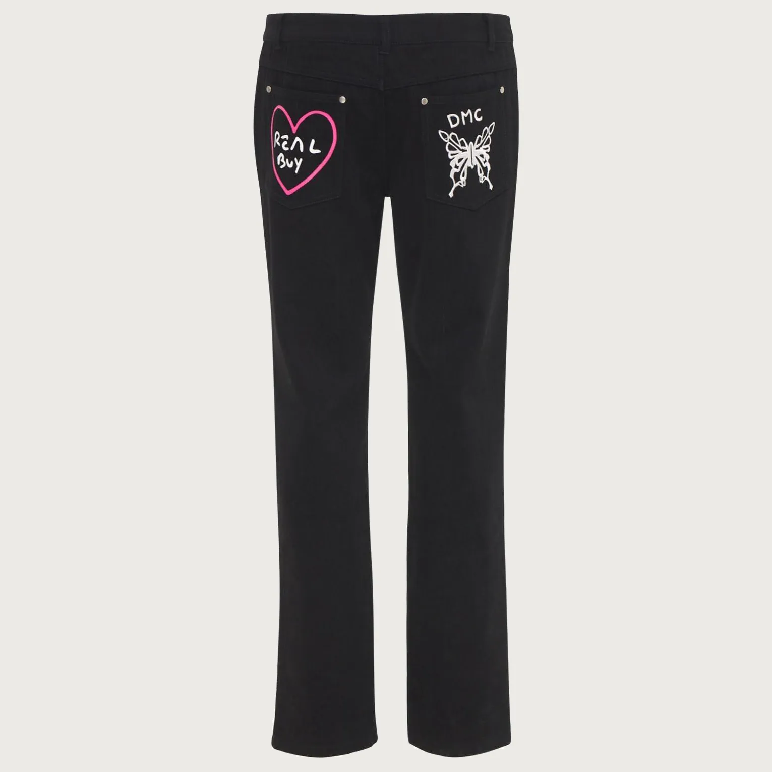 X Realbuy Star Print Pants Black