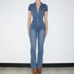 Y2K Denim Jumpsuit (Small)